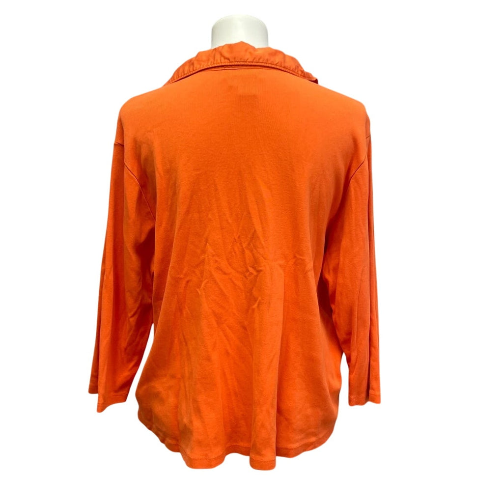 Lauren Ralph Lauren Womens Plus Size 2X 100% Cotton Long Sleeve Collared Shirt