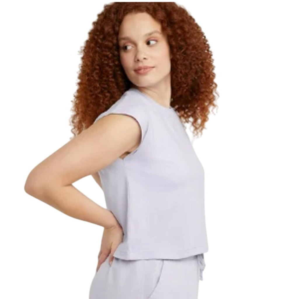 New 5-Pack Hanes Womens Large Purple Ringspun Cotton Cap Sleeve Muscle Tees