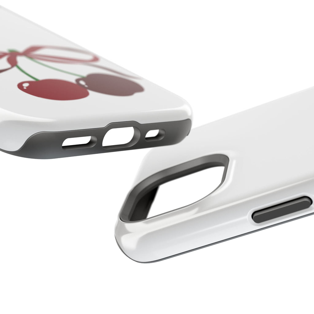 Customizable: Cherry Bow Impact-Resistant Case for Smartphones | Cute Phone Cover | Gift for Her | Cherry Lover's Accessory | Durable Phone Case