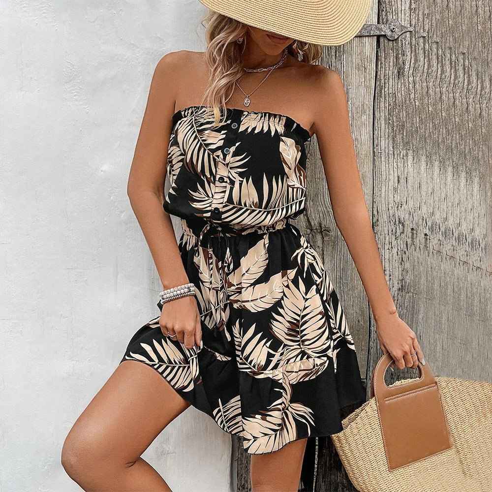 Off-Shoulder Bandeau Dress - Euro Chic and Sexy
