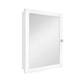 Open Box Glacier Bay 20 in. W x 26 in. HRectangular Framed Recessed or Surface-Mount Bathroom Medicine Cabinet with Mirror, White