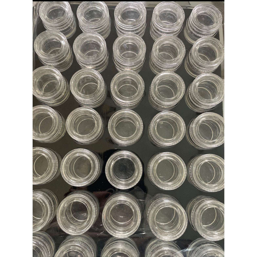 5mL Clear Glass Jar Concentrate Container Screw Top Lid Cosmetic Make Up Oil Wax