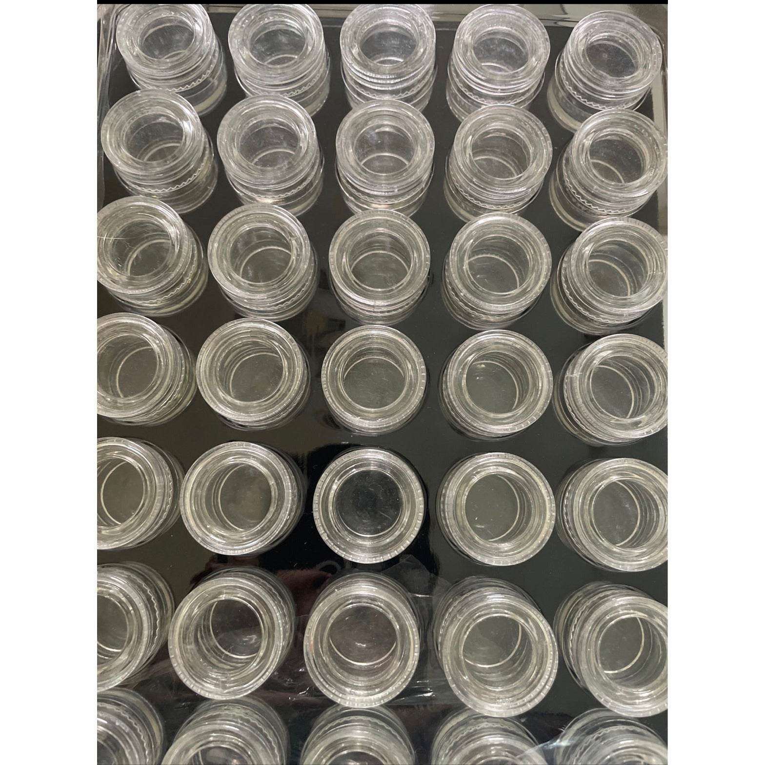 5mL Clear Glass Jar Concentrate Container Screw Top Lid Cosmetic Make Up Oil Wax