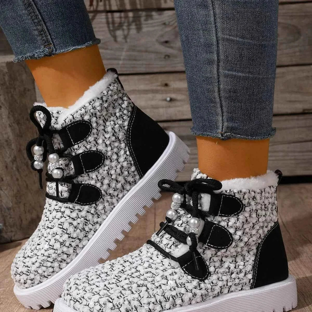 Sparkling Lace Up : Ankle Boots