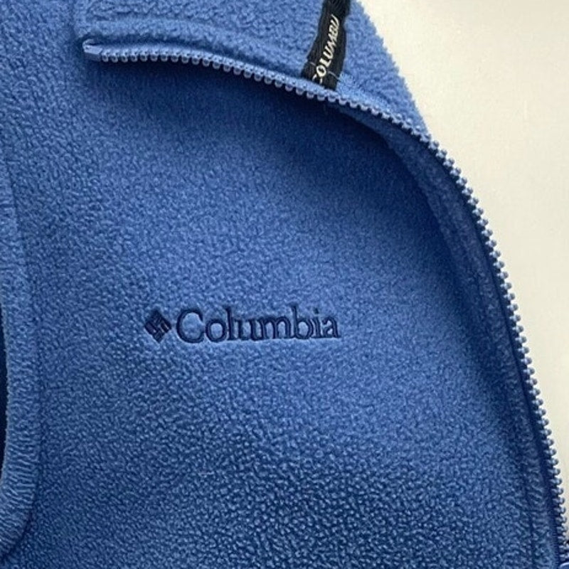 Columbia Womens Large Sleeveless 100% Polyester Full Zip Fleece Vest W Pockets