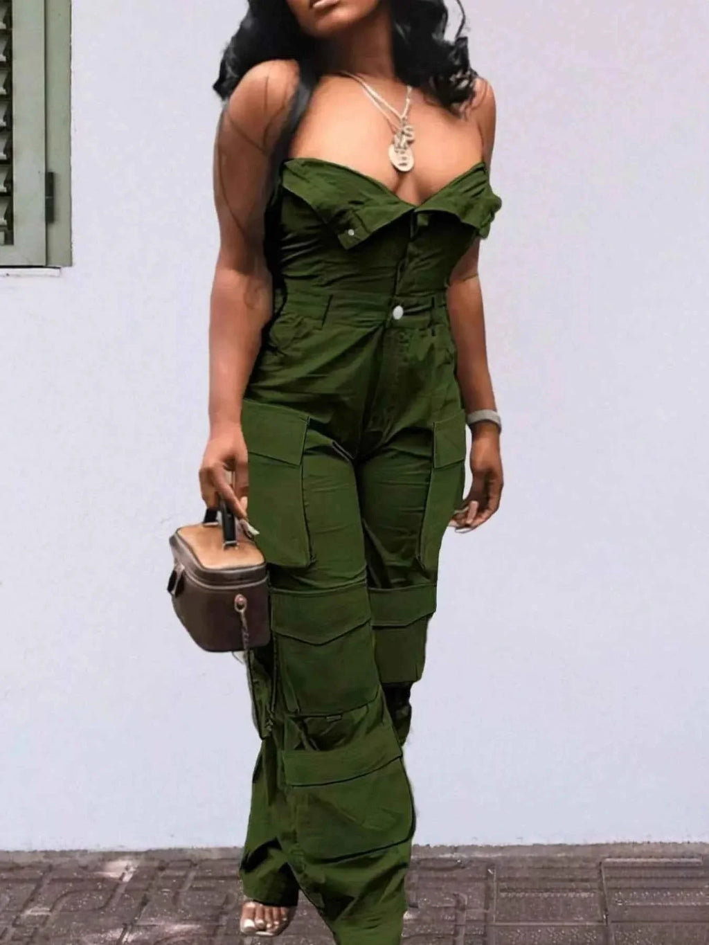 Tube Snap Down : Cargo Jumpsuit