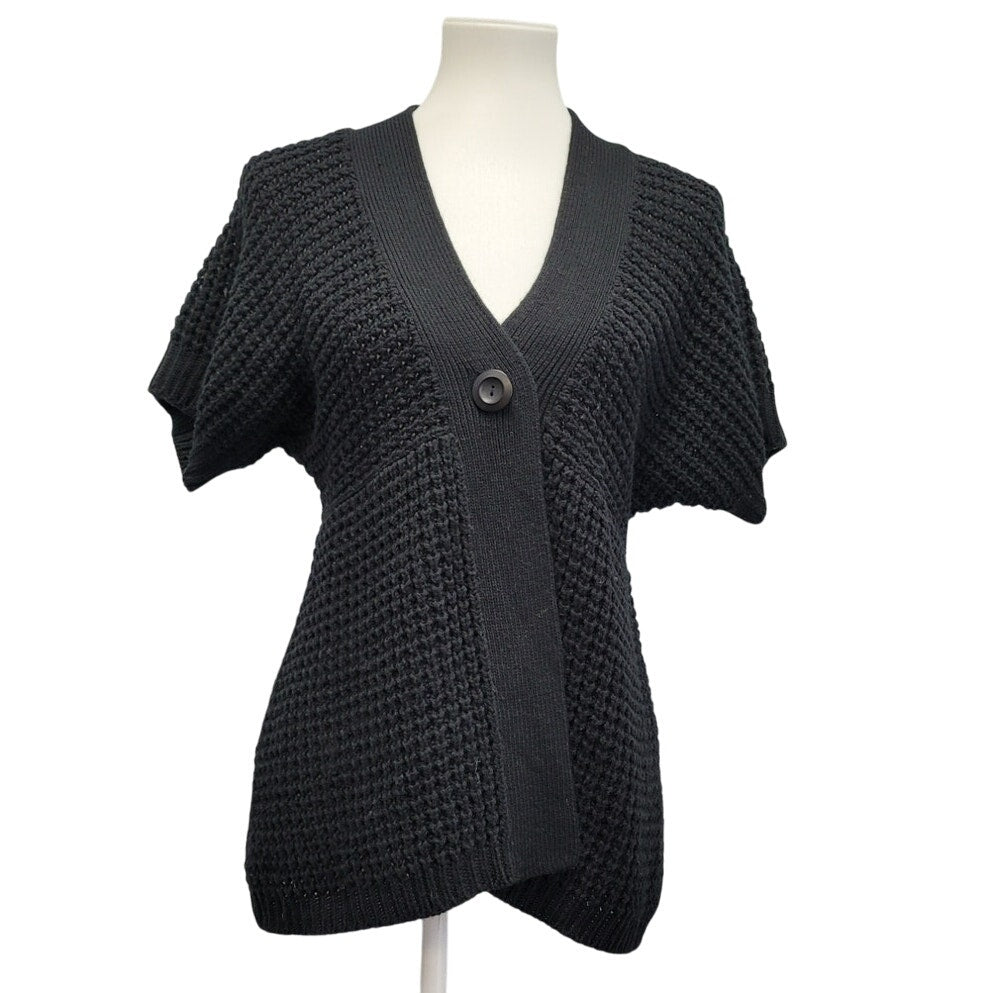Oh Baby Womens Large 100% Acrylic Short Sleeve Maternity Knit Cardigan Sweater