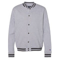 New Champion Mens 2XL Gray Snap Up PolyCotton Athletic Wear Bomber Jacket