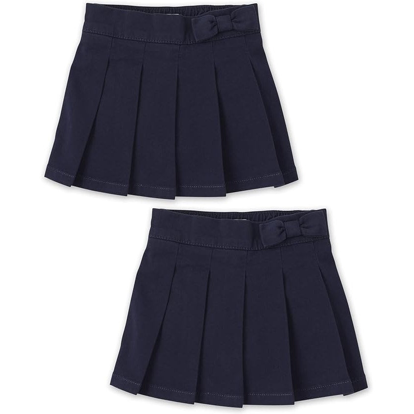 NWT New 2 Pack The Childrens Place Toddler Girls 5T Navy Uniform Pleated Skorts