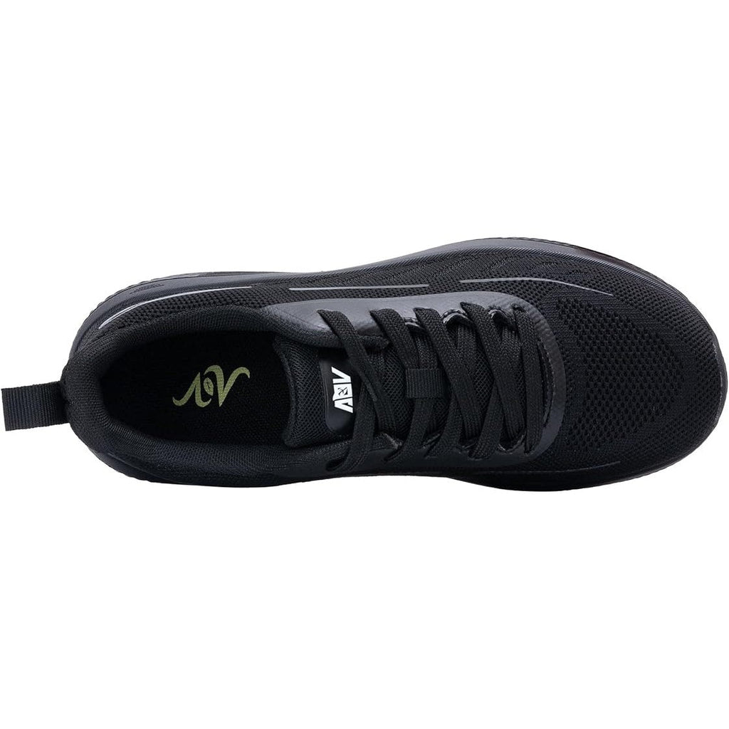 New IIV Women Size 11 Black Mesh Air Cushion Walking Arch Support Athletic Shoes