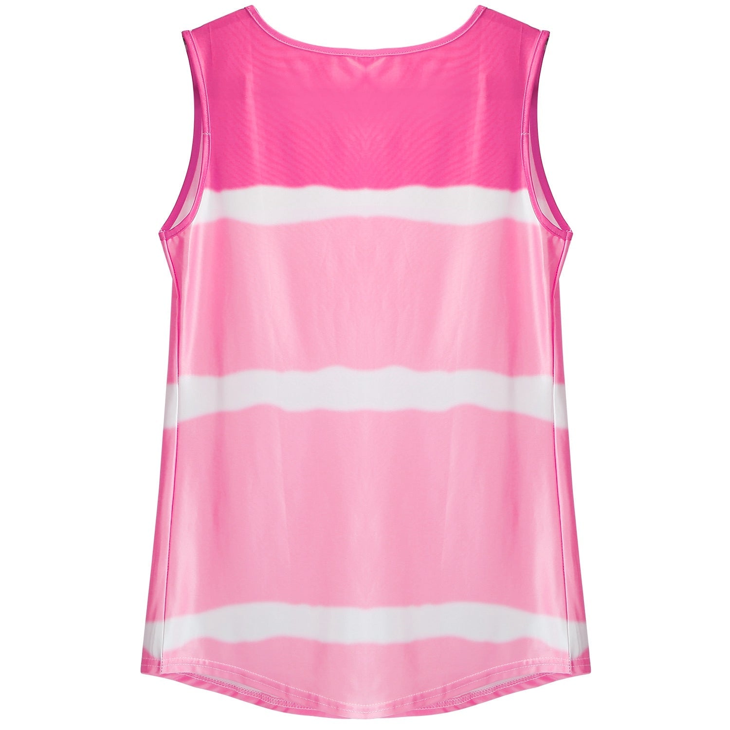 Women Tie-dye Sleeveless Tank Tops Summer Loose T Shirts Tops Button Down Shirts Vest Blouse Plus Size