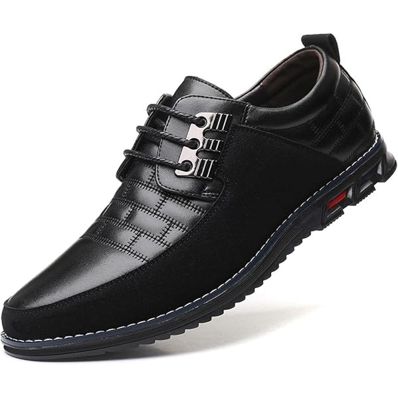 Recyphi Mens Size 11 Black Faux Suede Oxford Derby Orthopedic Lace Up Shoes