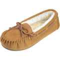 Fibure Womens Size 9 Brown Faux Suede Moccasin Indoor Outdoor House Slippers