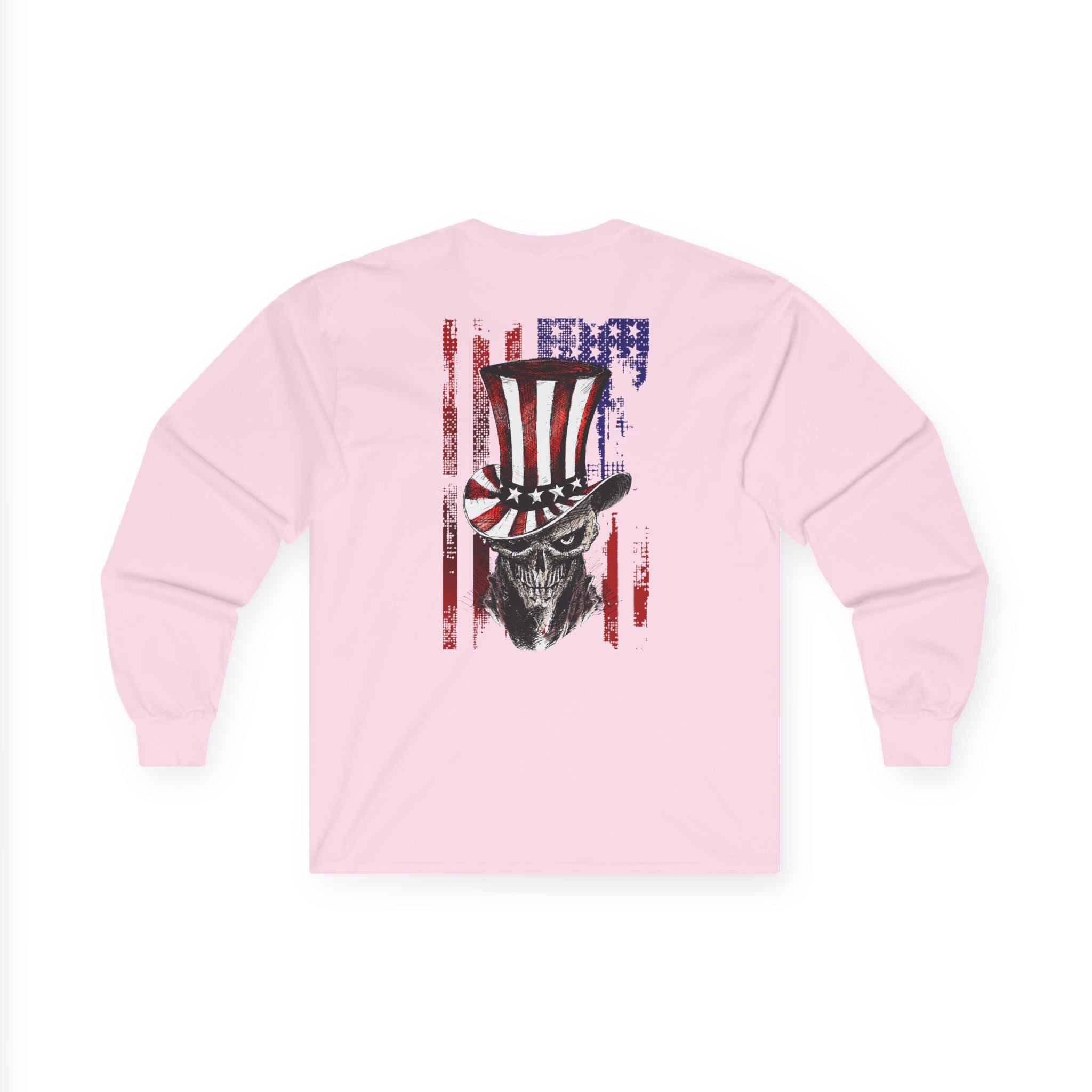 Patriotic Skull Long Sleeve Tee