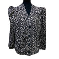 New Bar III 1X Puffy Sleeve Leopard Spot Long Sleeve Cardigan Sweater Jacket