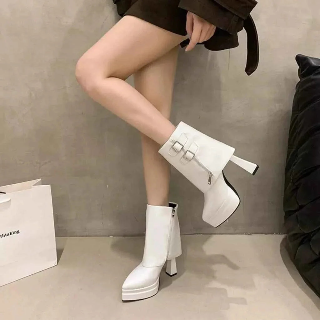 Elegant Point Toe : High Heels Boots