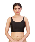 Black sleeveless blouse