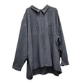 Meanswear Mens 6X PolyNylon Sueded Long Sleeve Button Up Shirt w Front Pockets