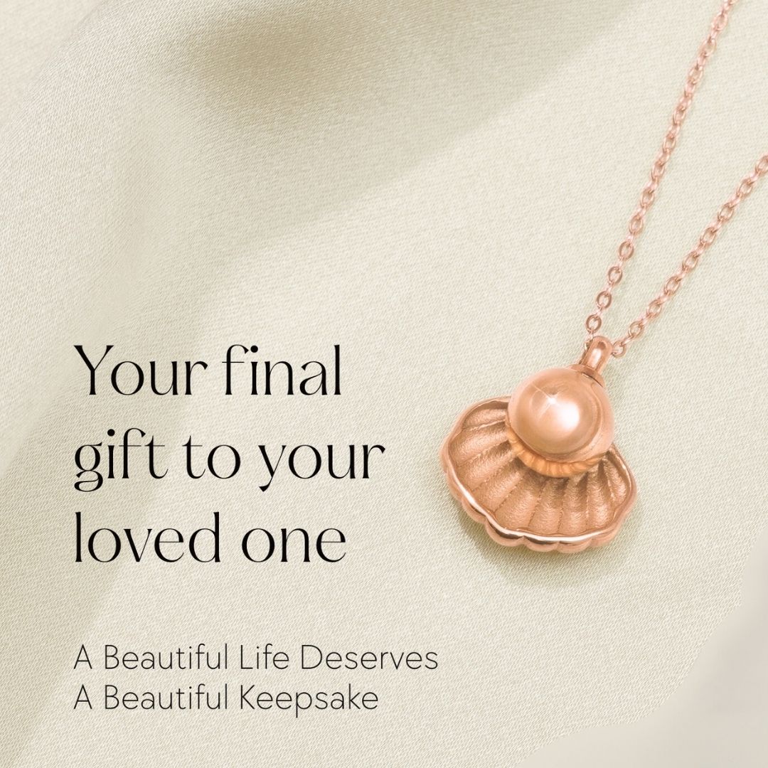 Treasure - Cremation Necklace for Dog & Pet Ashes - Rose Gold