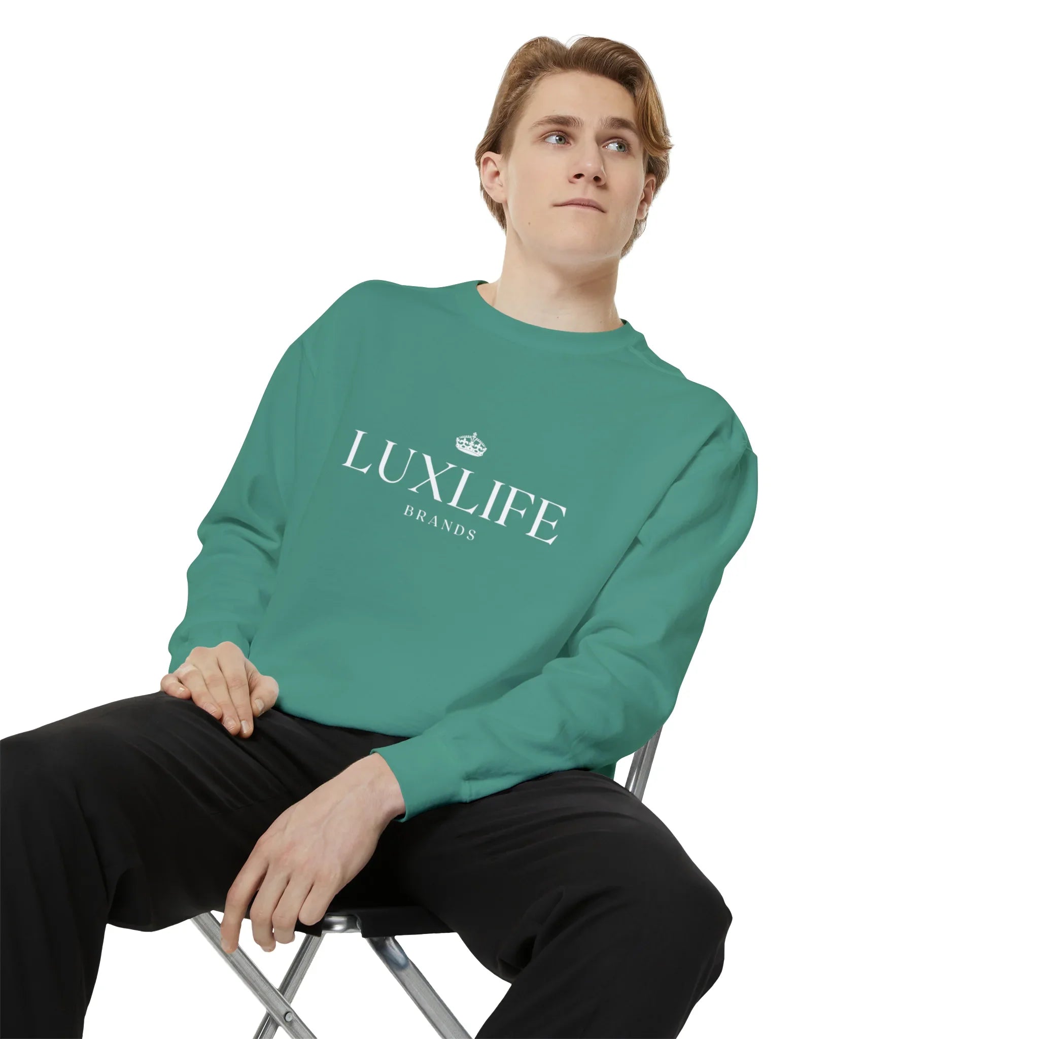 Luxlife Brands Garment-Dyed Sweatshirt
