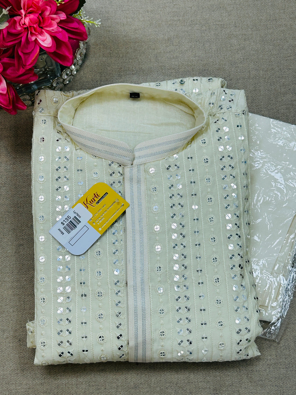 Off white kurta set