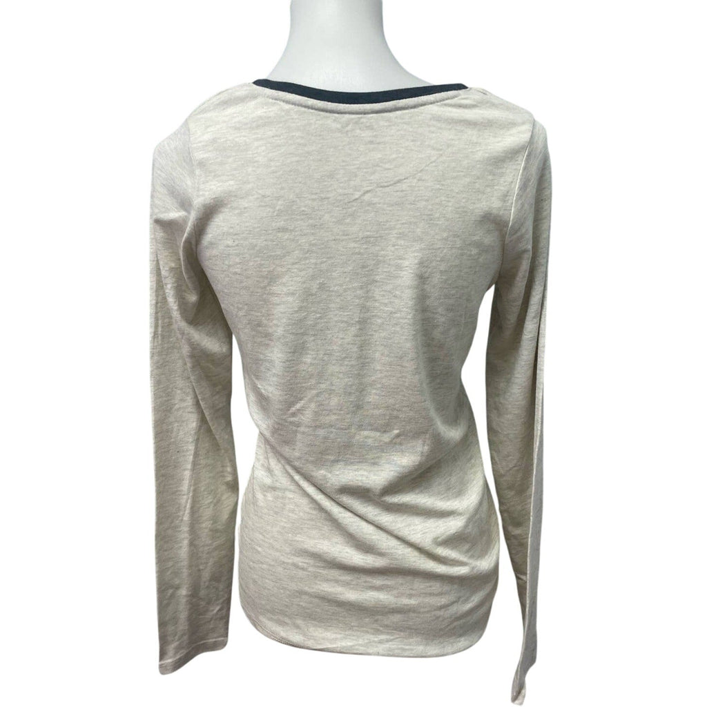 New POOF Womens Medium Rock Music Guitar Long Sleeve Cotton Blend Crew Neck Tee