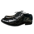 Jousen Mens Size 13 Shiny Black Faux Leather Lace Up Formal Oxford Loafer Shoes