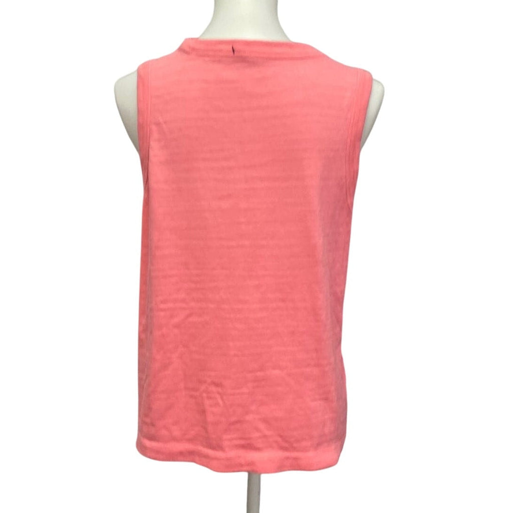 Hand Printed Upcycled Womens Large 100% Cotton Planet Earth Sleeveless Tank Top