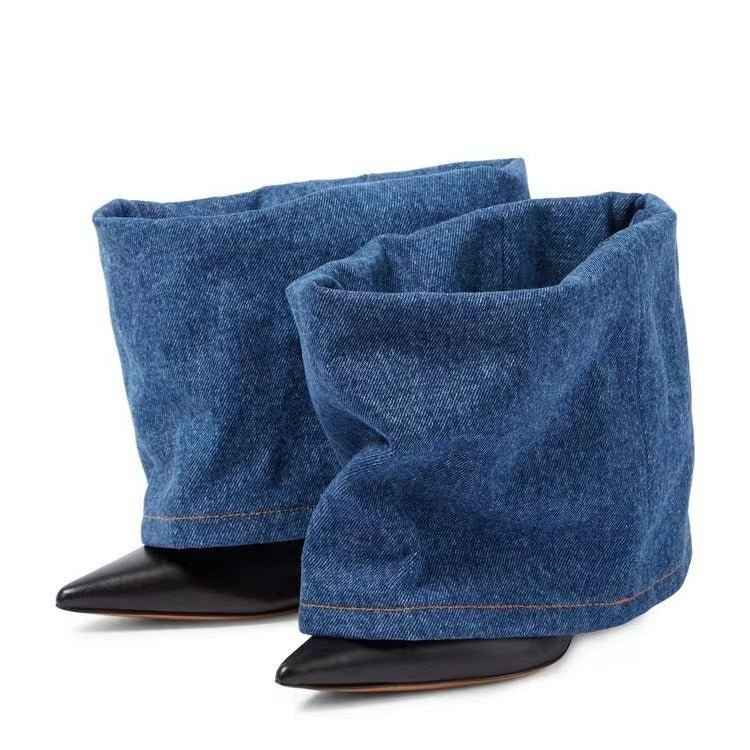 Women's Demin Pointer Toe : High Heel