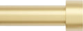 Zeerobee Curtain Rods for Windows 48 to 84, 1 Inch Gold Curtain Rod Set, Heavy Duty Drapery Rods with Adjustable Curtain Rods, Outdoor Modern Curtain