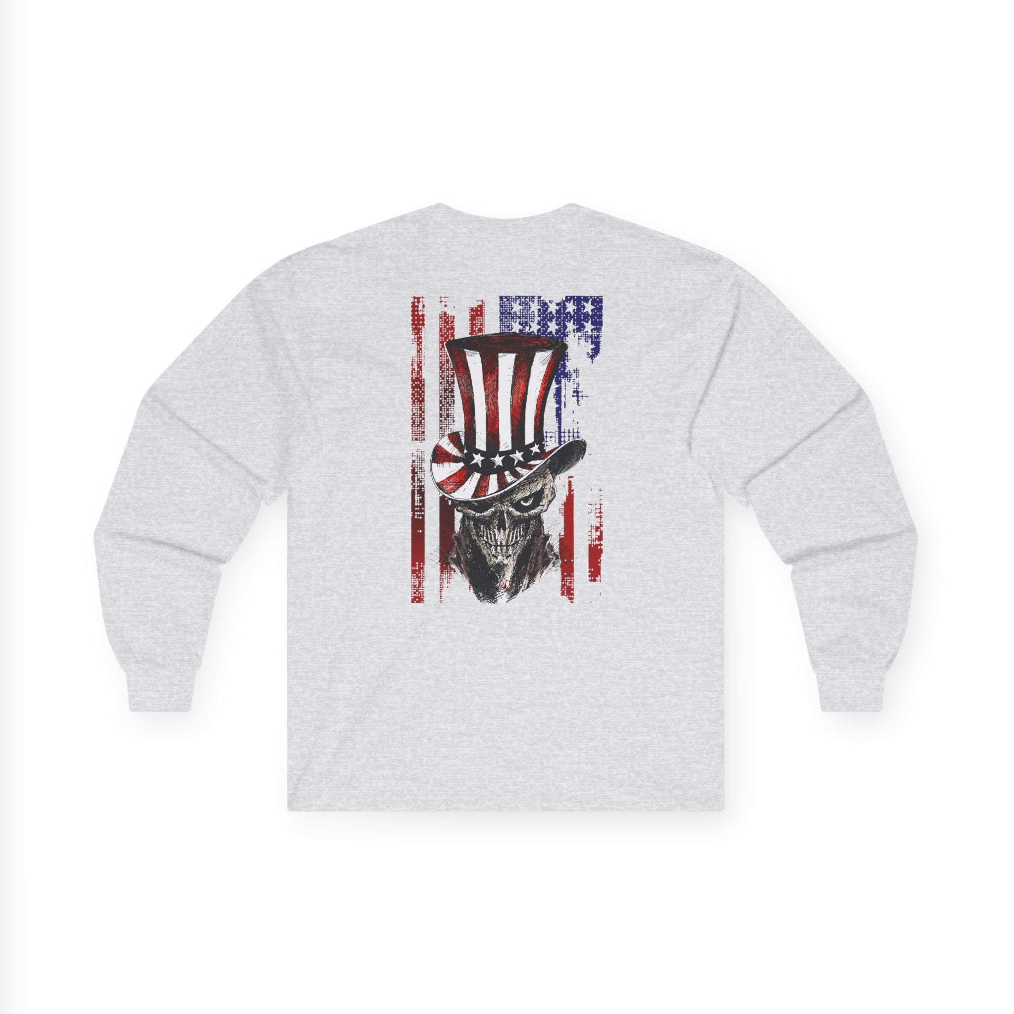 Patriotic Skull Long Sleeve Tee