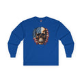 American Flag Skull Long Sleeve Tee