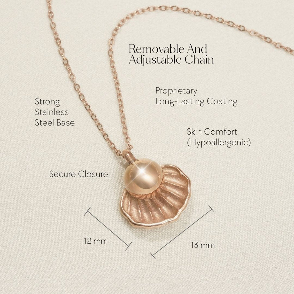 Treasure - Cremation Necklace for Dog & Pet Ashes - Rose Gold