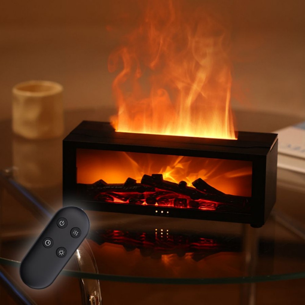 Fireplace Flame Humidifier – Ultrasonic Aromatherapy Diffuser with Realistic Fire Simulation