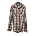 Wrangler Mens Large PolyCotton Long Sleeve Plaid Pearl Snap Up Western Shirt