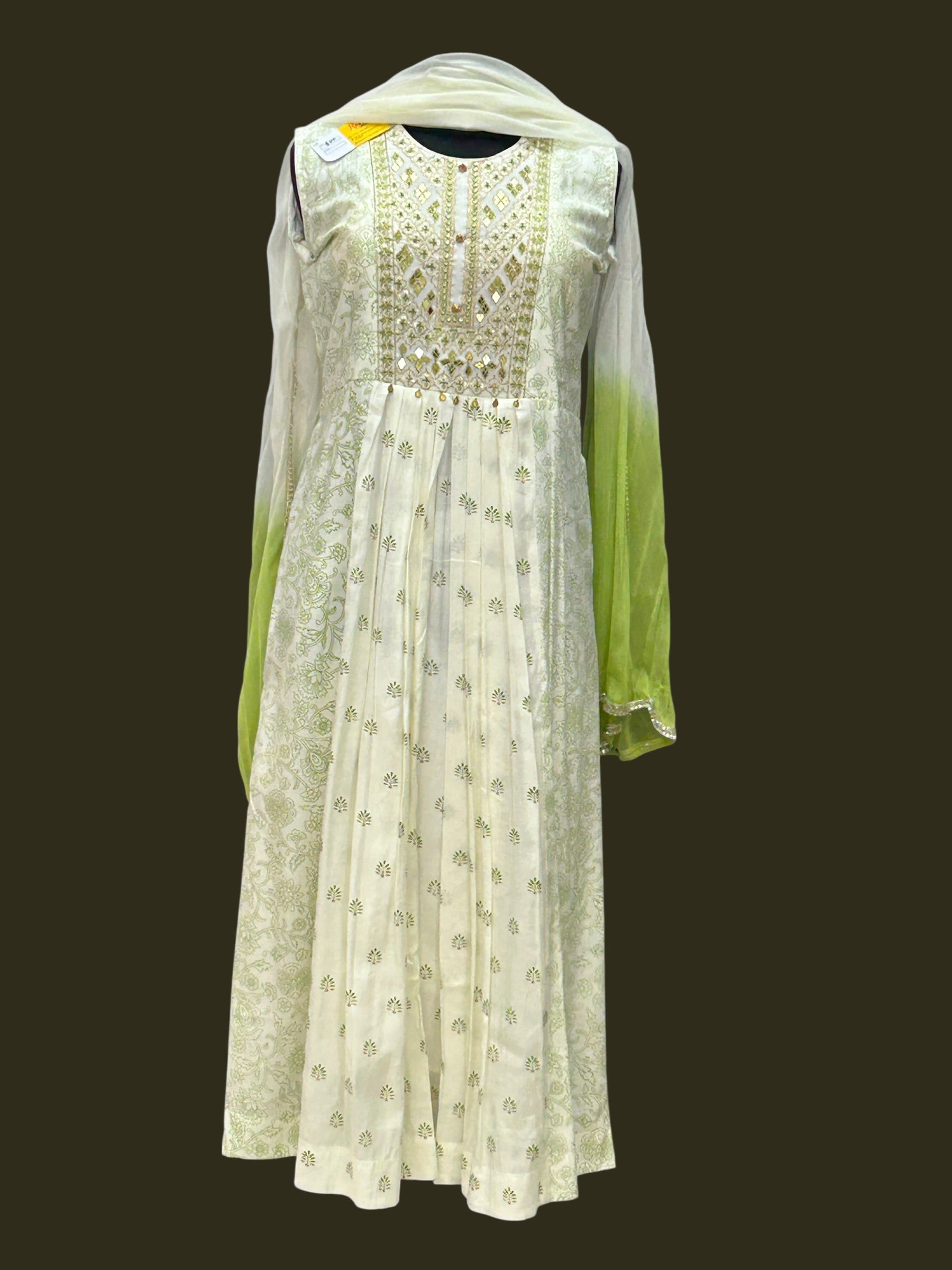 Chanderi silk long kurti set