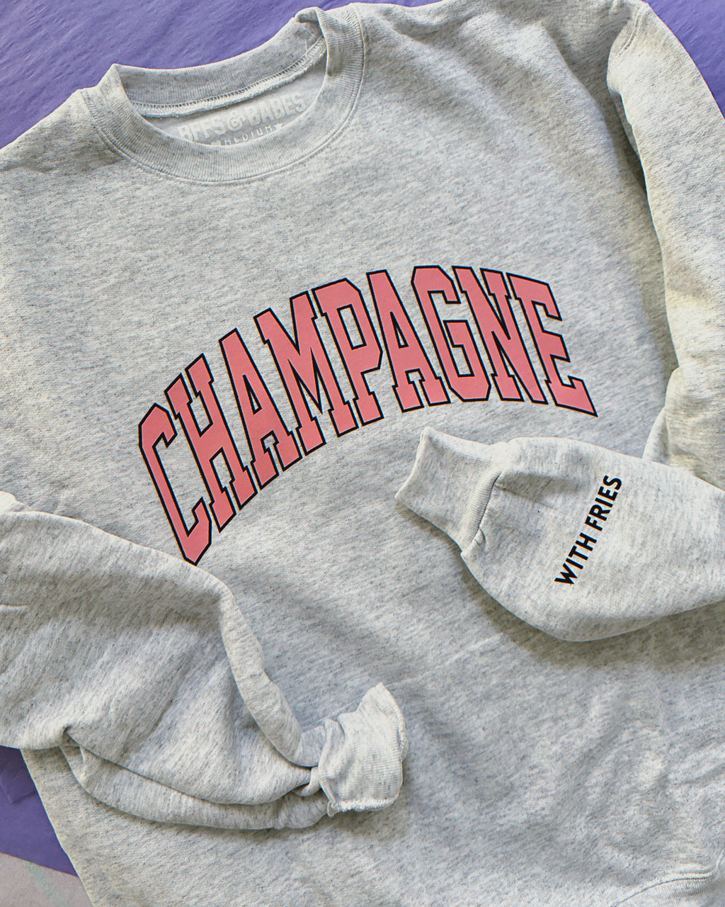 CHAMPAGNE ♡ sweatshirt with customizable cuff