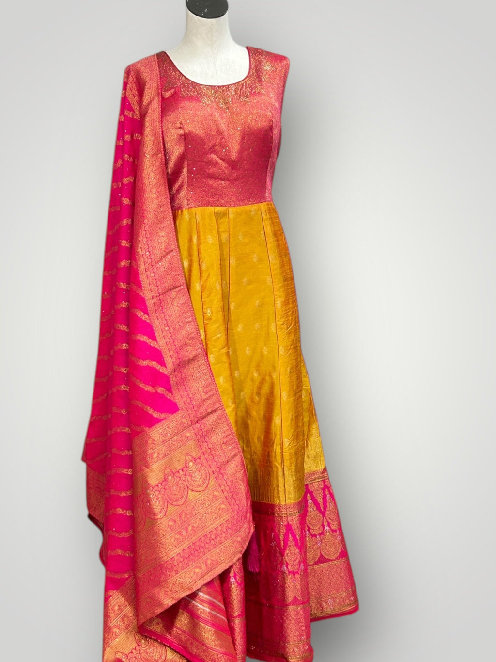 Party wear long gown | pure silk gown