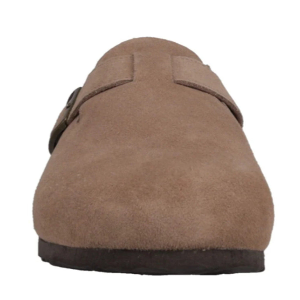 New In Box Khombu Mens Size 9 Taupe Faux Suede Damian Cork Slide On Mule Shoes