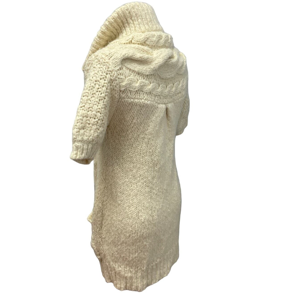 Free People Womens Small Wool Blend Short Sleeve Cable Knit Cardigan Sweater