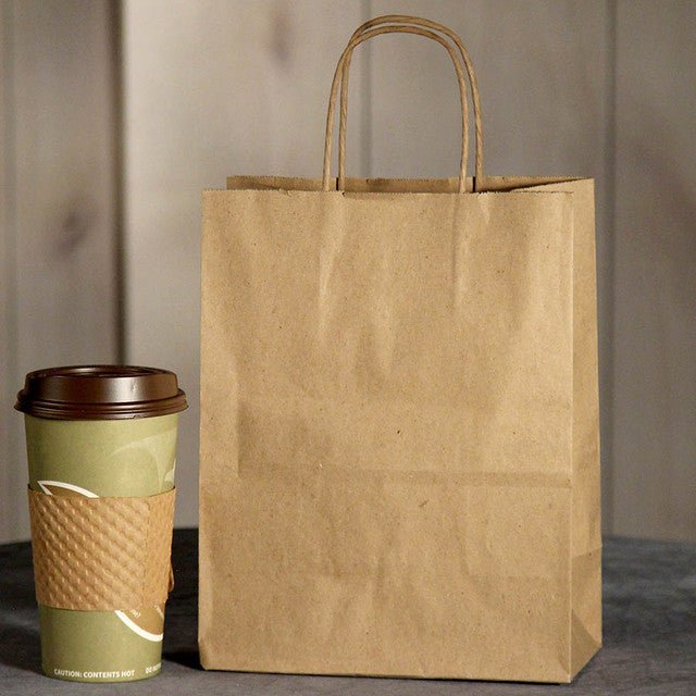 Duro Tempo Dubl Life 60# Recycled Kraft Shopping Bag (QTY 250), SKU 87097