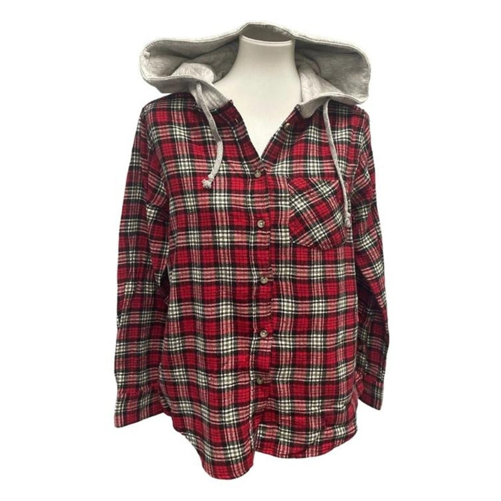 New Champion Unisex Large Blue Pullover Sweatshirt w Bonus Plaid Flannel Hoodie