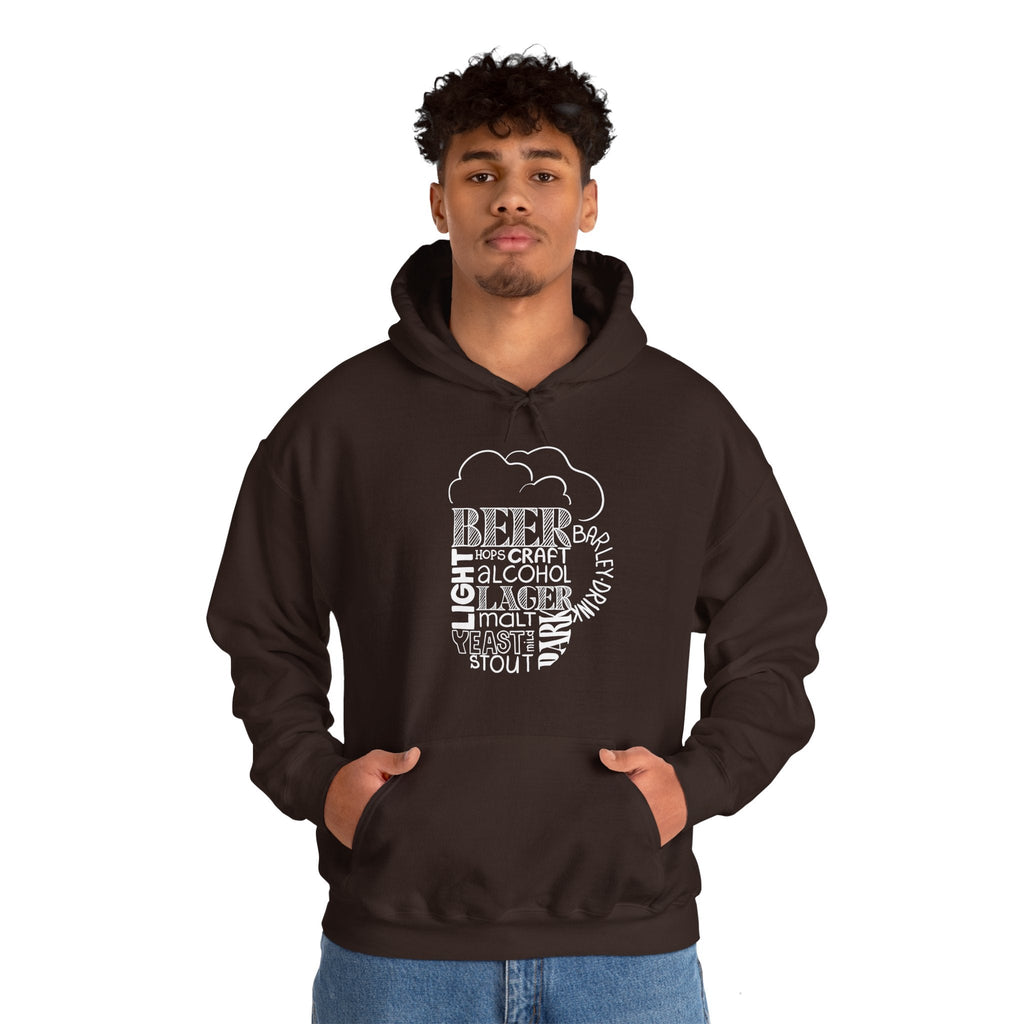 Beer Mug Of Words Hooded Sweatshirt