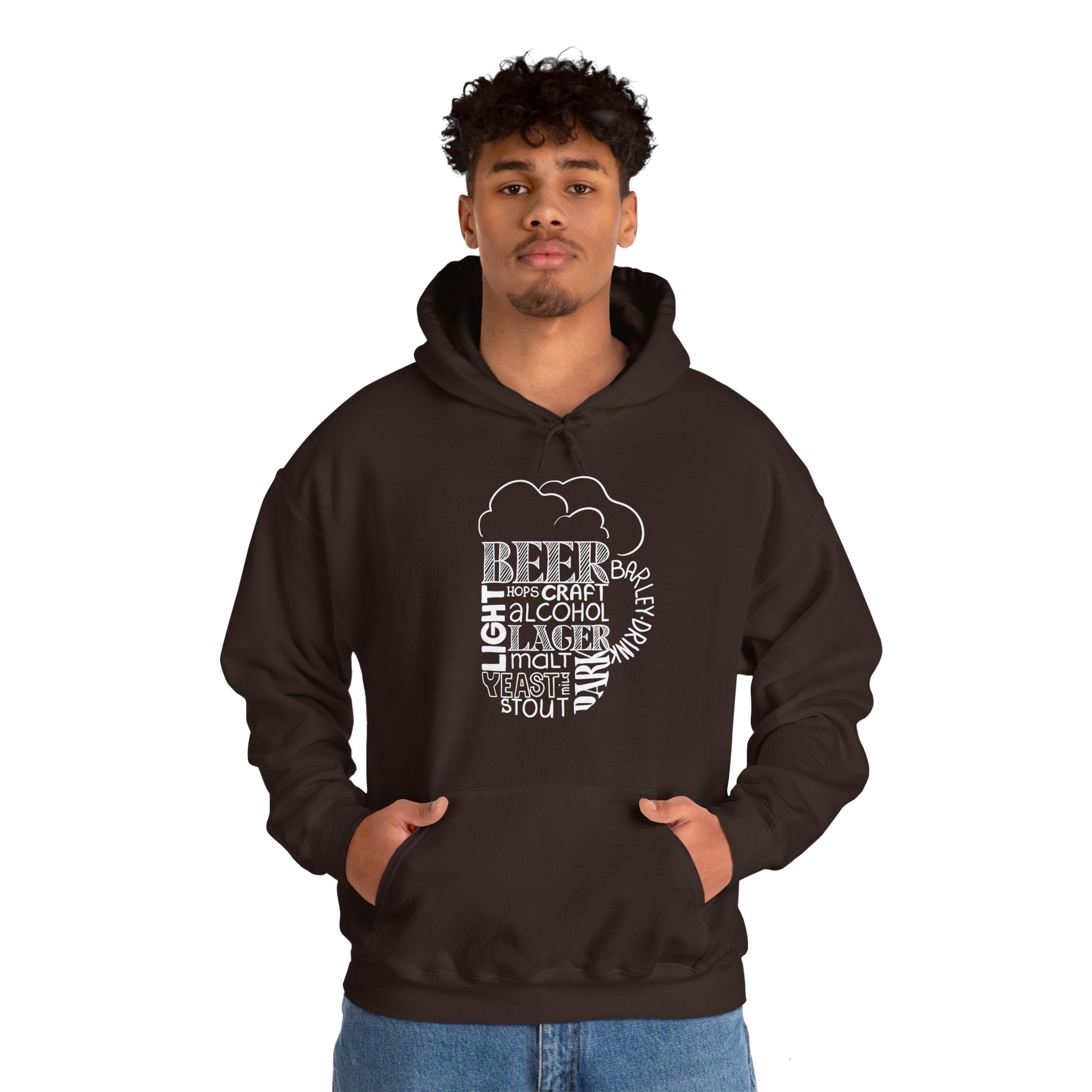 Beer Mug Of Words Hooded Sweatshirt