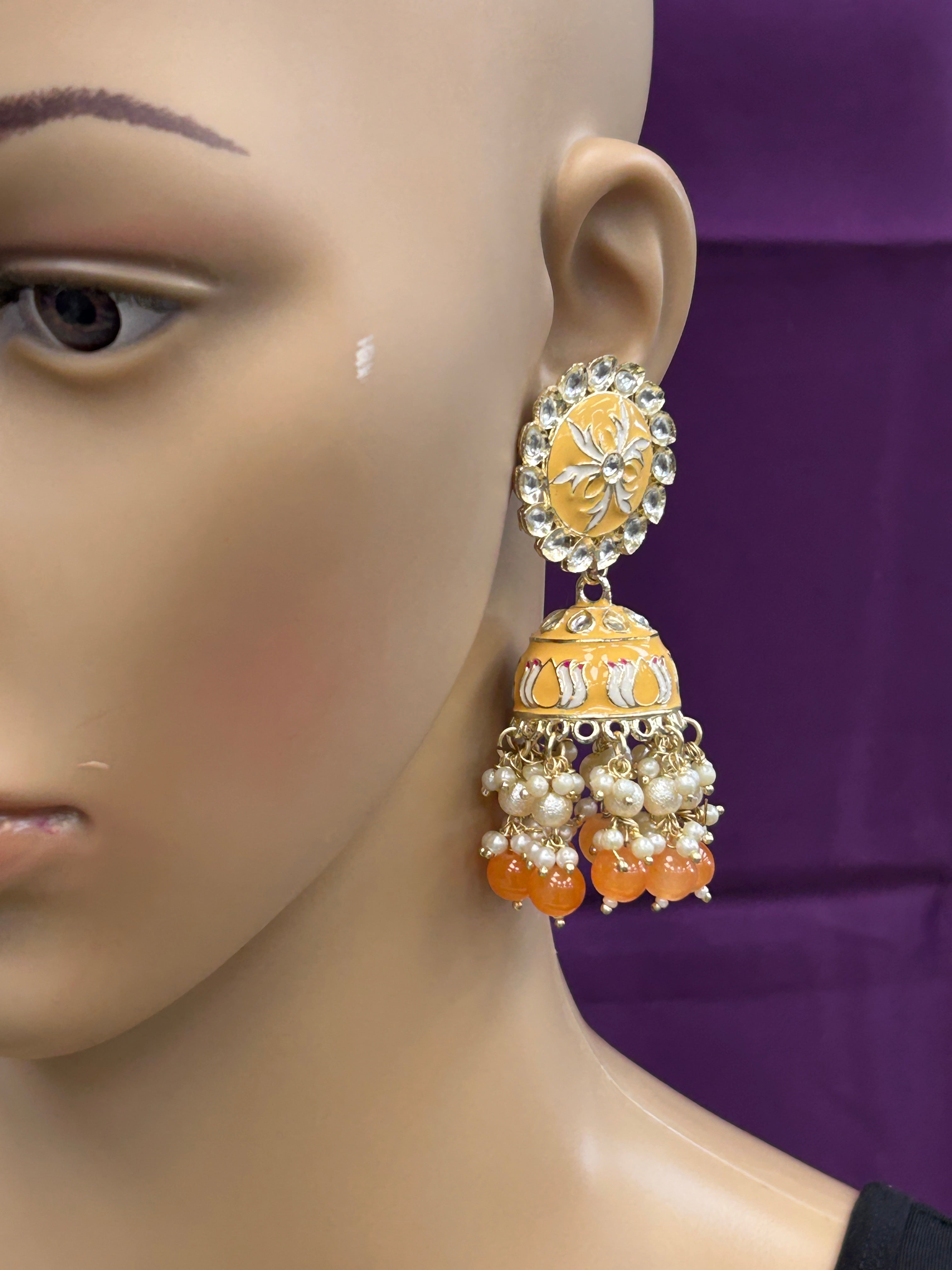 Light orange jhumki