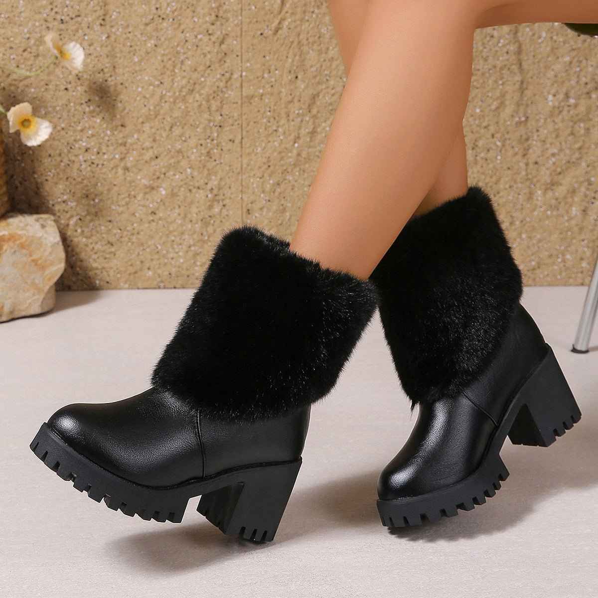 Fashion Winter Snow Boots : With Thick Fleece Lining