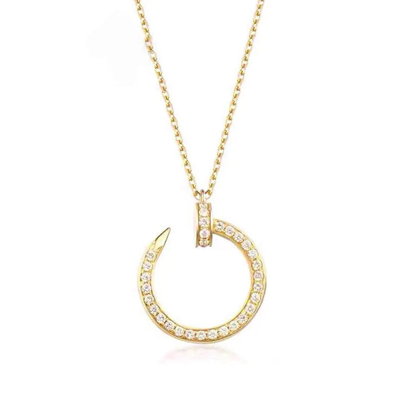 Trendy Luxury Hook Pendant Necklace for Women