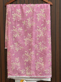 Printed chiffon saree : pink