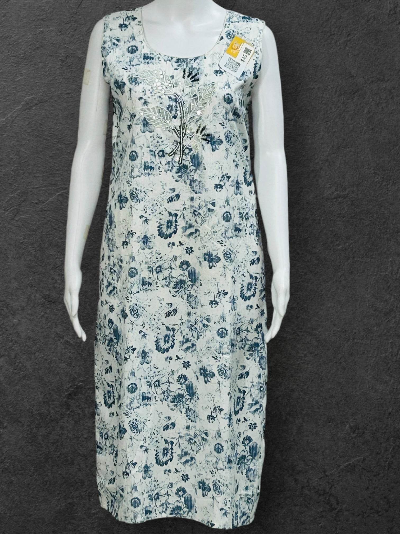 Printed white Kurti