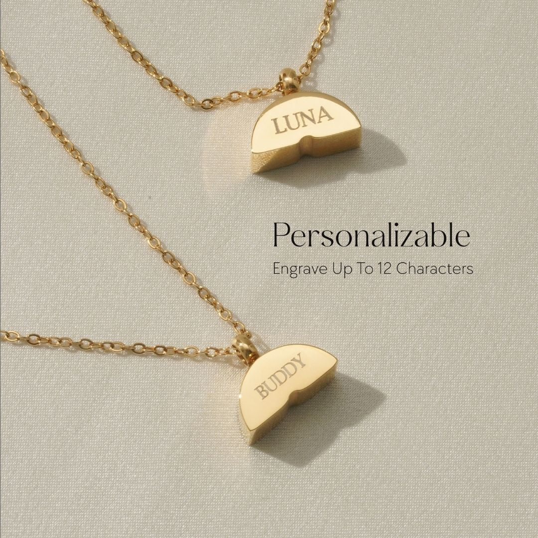 Rainbow - Memorial Necklace for Human Ashes - Gold